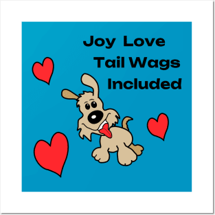 Joy Love Tail Wag Included Posters and Art